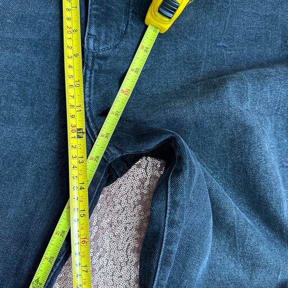 ANTHROPOLOGIE Crop Jeans Pilcro The Letterpress Womens Size 32 Dark Wash Ankle - Picture 6 of 9